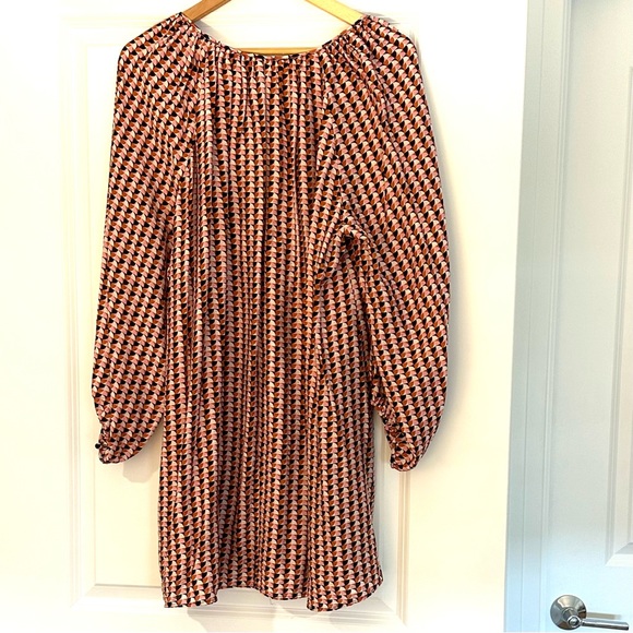 H&M Geometric Print Long Sleeve Mini Dress - Picture 4 of 8